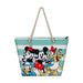 Sac de plage Disney Mickey Together KARACTERMANIA vu de face avec design coloré et dimensions 37x52x17 cm