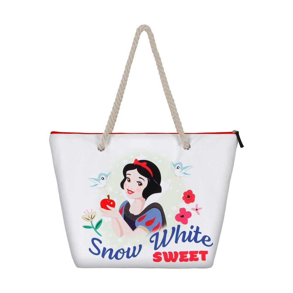 Sac de plage Disney Blanche Neige Sweet Summer vue avant avec design coloré et logo KARACTERMANIA