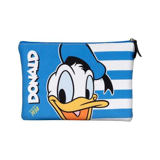 Trousse de toilette Disney Donald Duck Sailor vue de face avec fermeture éclair visible, dimensions 22,5x30,5x2cm