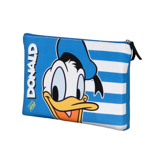 Intérieur de la trousse Disney Donald Duck Sailor montrant le compartiment unique et la doublure intérieure