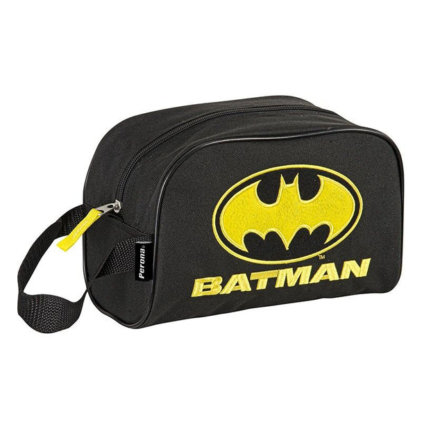 Trousse de toilette noire pour enfant avec design Batman Two Face vue de face, marque PERONA