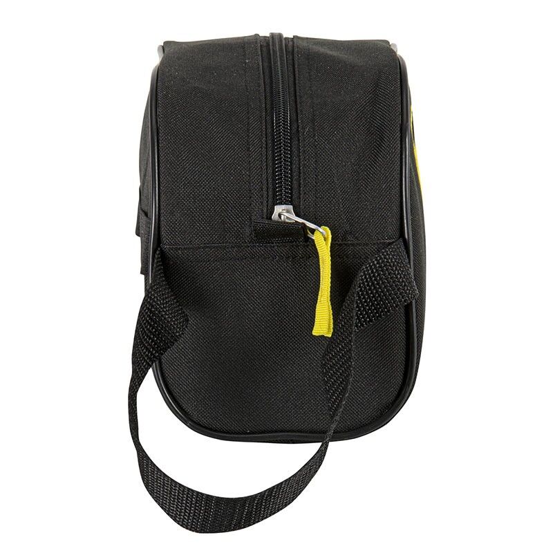 Vue de côté de la trousse de toilette enfant Batman avec anse adaptable pour trolley
