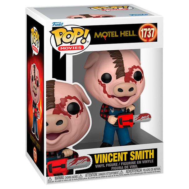 Détail de la figurine Funko POP Motel Hell Vincent Smith avec son design unique et sa finition soignée