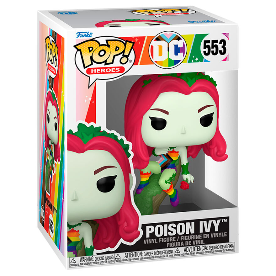 Vue détaillée de la figurine Funko POP Poison Ivy montrant les couleurs et le design unique