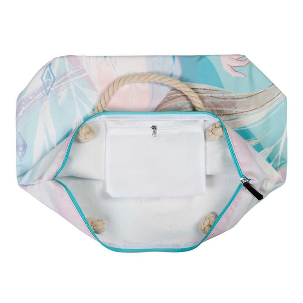 Sac de plage Disney Frozen 2 avec design coloré et dimensions 37x52x17cm