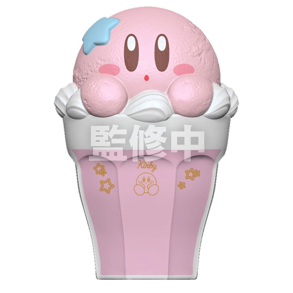 Figurine Kirby CharaLatte Float Case, présentant un design adorable de Kirby flottant dans une tasse de boisson, parfait pour les collectionneurs et les fans.
