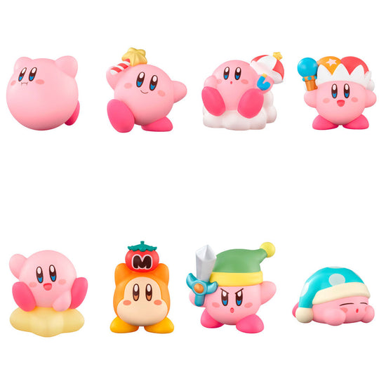 Figurine Kirby Friends de BANDAI, représentant Kirby souriant, parfait pour les collectionneurs et les fans de l'univers Kirby.