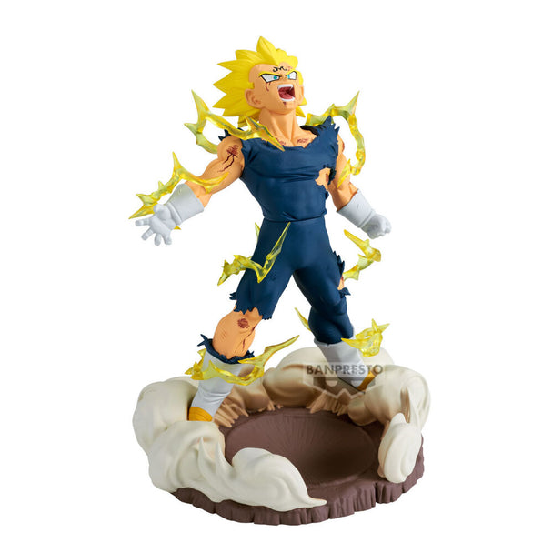 Figurine Majin Vegeta 14cm de Dragon Ball Z en position de combat, vue de face