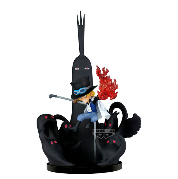 Figurine One Piece Sabo & Five Elders vue de face avec détails précis et couleurs vives
