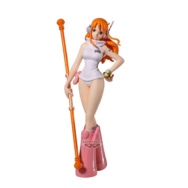 Figurine Nami The Shukko de One Piece en vue de face, détaillée et colorée
