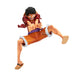 Figurine Monkey D Luffy de One Piece en position dynamique, vue de face, hauteur 21cm