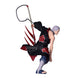 Profil latéral de la figurine Hidan BANPRESTO montrant son armure et posture dynamique
