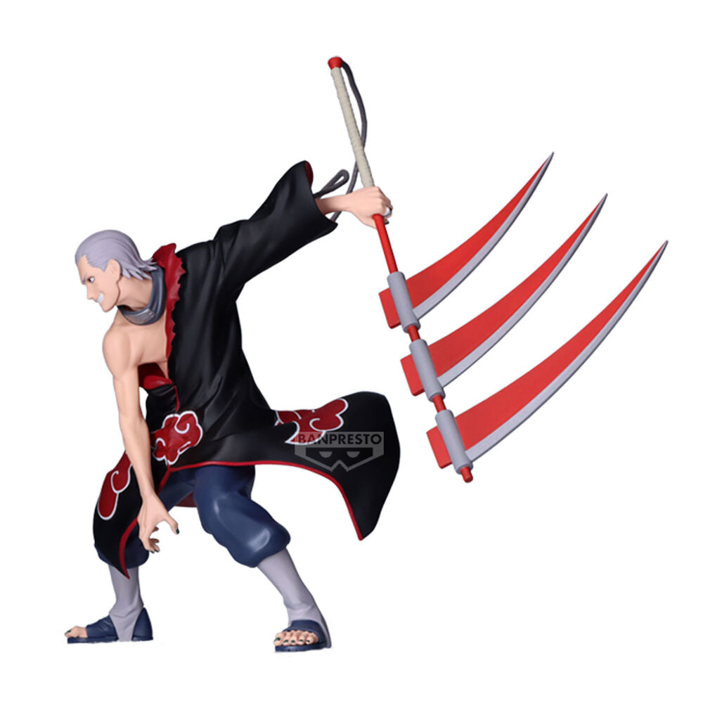Zoom sur le visage expressif de la figurine Hidan Naruto Shippuden version A de 13 cm
