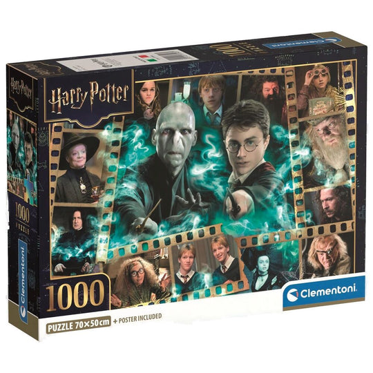 Puzzle Harry Potter 1000 pièces CLEMENTONI avec image détaillée des personnages emblématiques