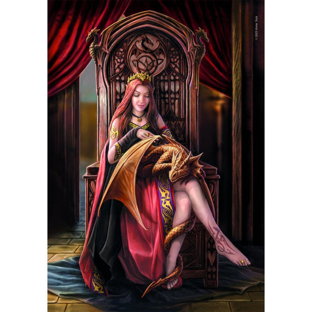 Puzzle Anne Stokes Friends 1000 pièces assemblé montrant une illustration fantasy détaillée de 70x50cm