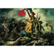 Puzzle CLEMENTONI 1000 pièces représentant le tableau Liberté guidant le peuple de Delacroix, en cours d'assemblage
