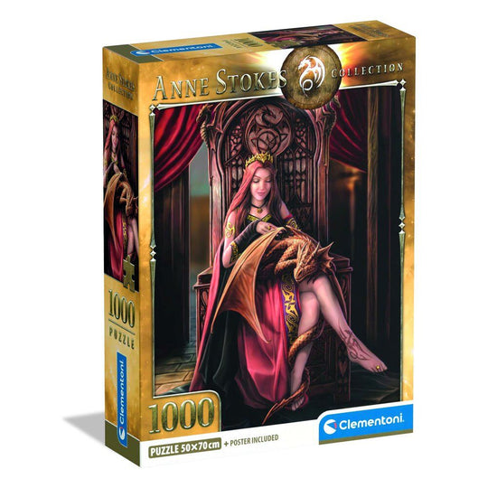 Boîte du puzzle CLEMENTONI Anne Stokes Friends avec image de la couverture et indication du nombre de pièces