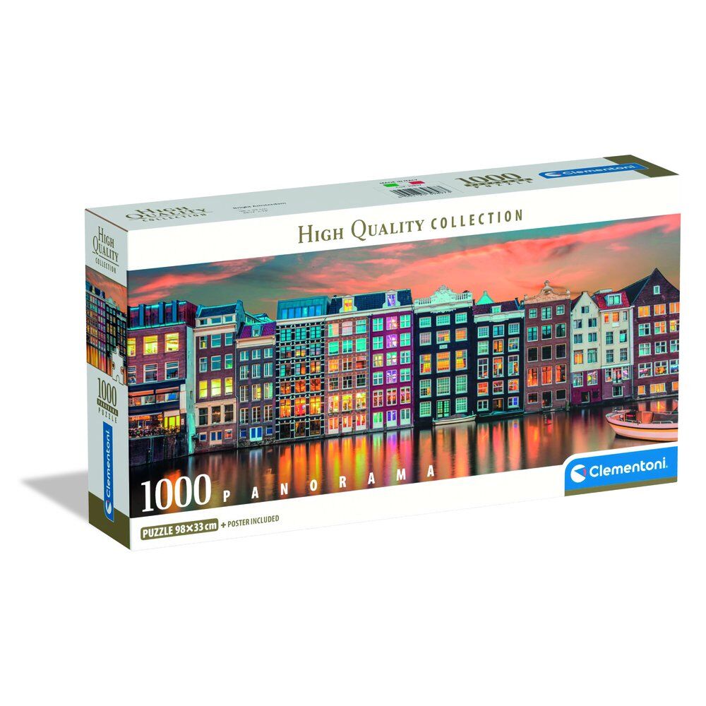 Image détaillée du puzzle Amsterdam 1000 pièces montrant les pièces assemblées et la qualité d'impression haute définition.
