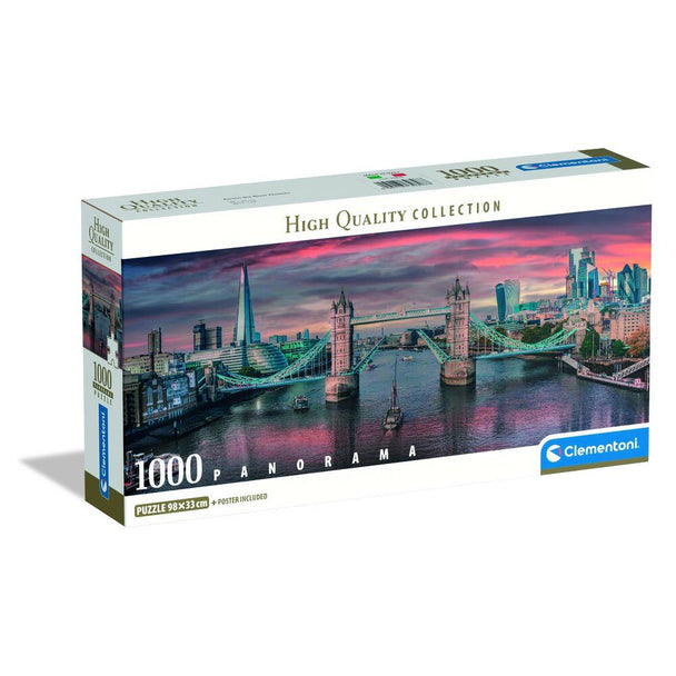 Image détaillée du puzzle CLEMENTONI montrant la qualité des pièces et les couleurs vives du panorama de la Tamise