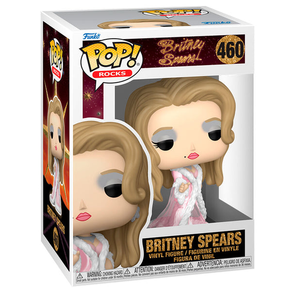 Vue rapprochée de la figurine Funko POP Britney Spears Lucky avec détails soignés et emballage d'origine