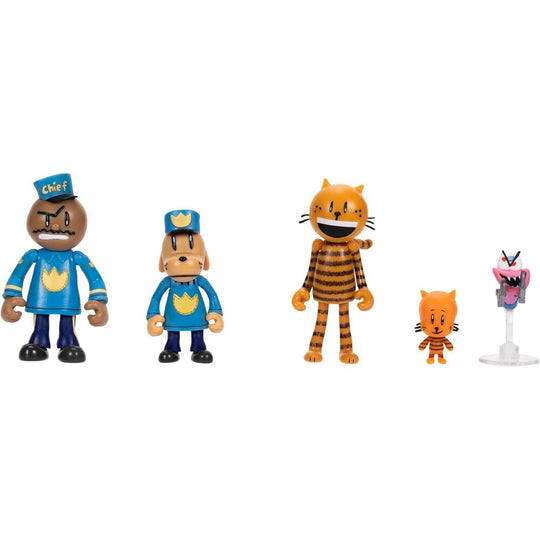 Photo d'une figurine Dogman de 6cm tenue dans la main pour montrer la taille compacte