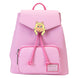 Sac à dos Loungefly Disney Miss Piggy vue de face avec logo et détails colorés