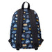 Détail du design exclusif 40e anniversaire Retour vers le Futur sur le sac à dos Loungefly