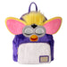 Sac à dos Loungefly Furby en simili cuir vegan vue de face avec détails dorés brillants
