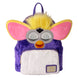 Sac à dos Loungefly Furby en simili cuir vegan vue de face avec détails dorés brillants