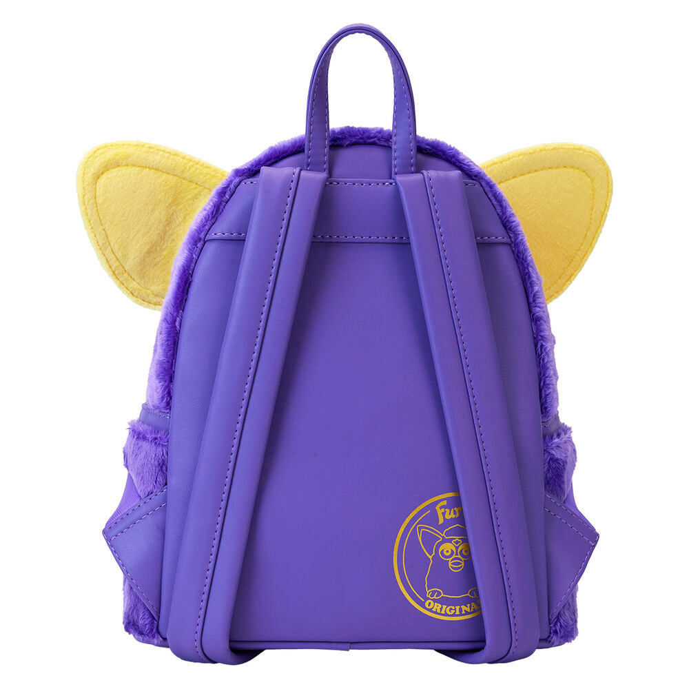 Vue latérale montrant les poches pratiques du sac à dos Furby Loungefly