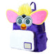 Poche frontale zippée du sac à dos Loungefly Furby avec fermeture dorée