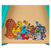 Poche avant zippée du sac à dos Loungefly Sesame Street avec pendentif en silicone coloré
