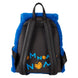 Détail des rivets mobiles et appliqués sur le sac à dos en peluche Cookie Monster