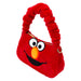Détail des broderies et appliqués représentant Elmo sur le devant du sac à dos Loungefly