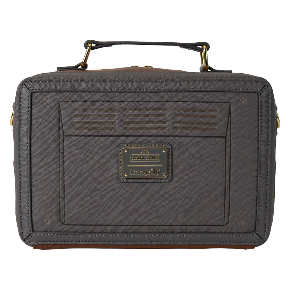 Sac Loungefly Sesame Street Retro TV vue de face avec détails lenticulaires et cuir vegan.