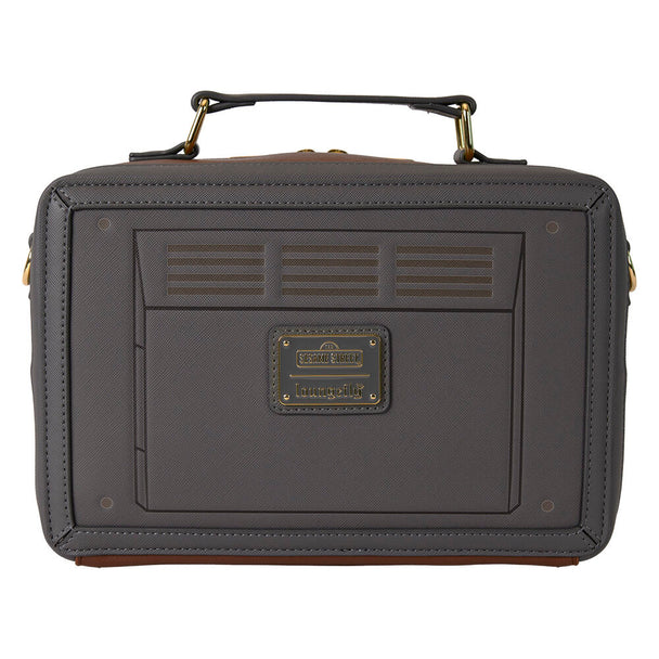 Sac Loungefly Sesame Street Retro TV vue de face avec détails lenticulaires et cuir vegan.