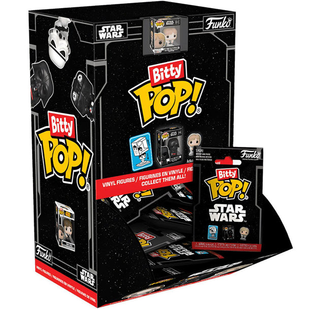 Figurine Bitty POP mystère Star Wars de FUNKO en version miniature, présentée sur fond blanc.