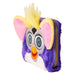 Portefeuille Loungefly Furby ouvert exposant la doublure intérieure assortie et les détails décoratifs