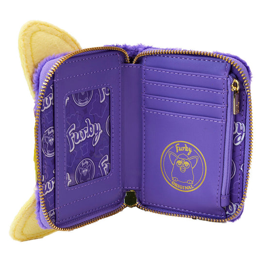 Intérieur du portefeuille Loungefly avec quatre emplacements pour cartes et fenêtre d'identification