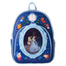 Sac à dos Loungefly Disney Cendrillon 75e Anniversaire vue de face avec design lenticulaire et détails colorés