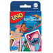 Boîte du jeu de cartes UNO édition Lilo & Stitch Disney par MATTEL avec illustrations colorées