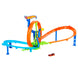 Image du circuit en forme de 8 avec la boucle booster et la zone de crash pour des cascades spectaculaires.