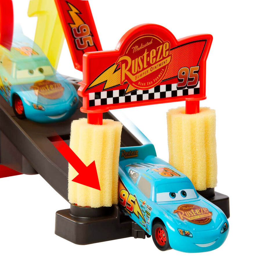 Jeu complet avec tunnel de lavage et voiture Lightning McQueen de 50,8 cm