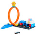 Espace de stationnement pouvant accueillir jusqu'à quatre véhicules dans la station de police Hot Wheels.