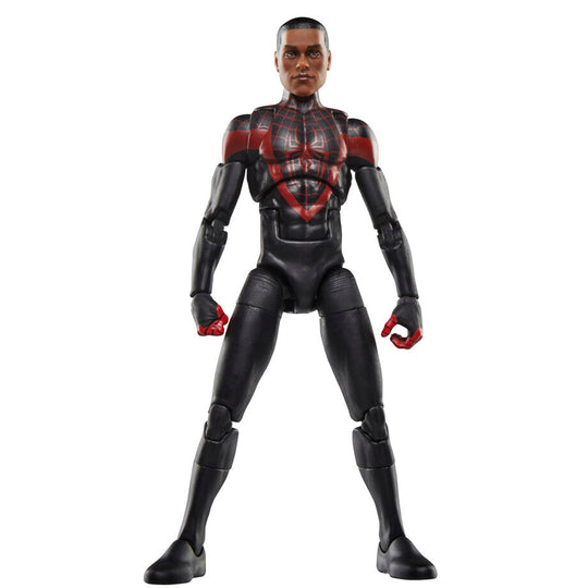 Vue arrière de la figurine Spider-Man Miles Morales montrant les articulations et le design