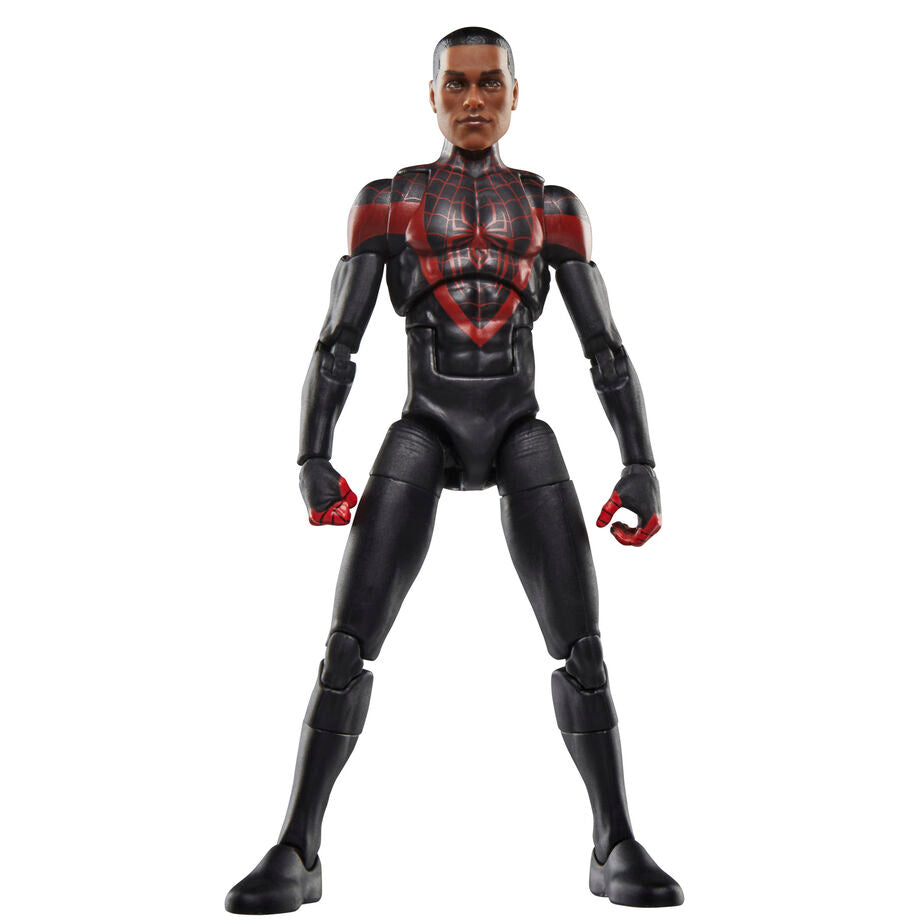 Vue arrière de la figurine Spider-Man Miles Morales montrant les articulations et le design