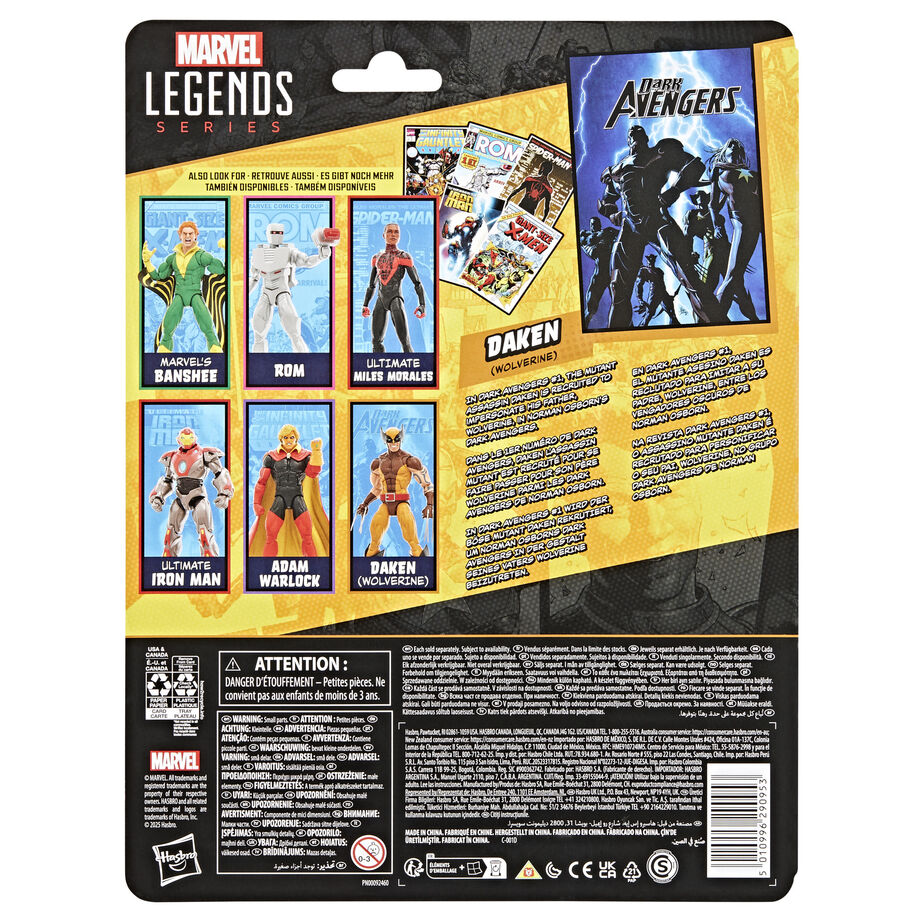 Packaging officiel HASBRO de la figurine Marvel Legends Daken Wolverine 15cm