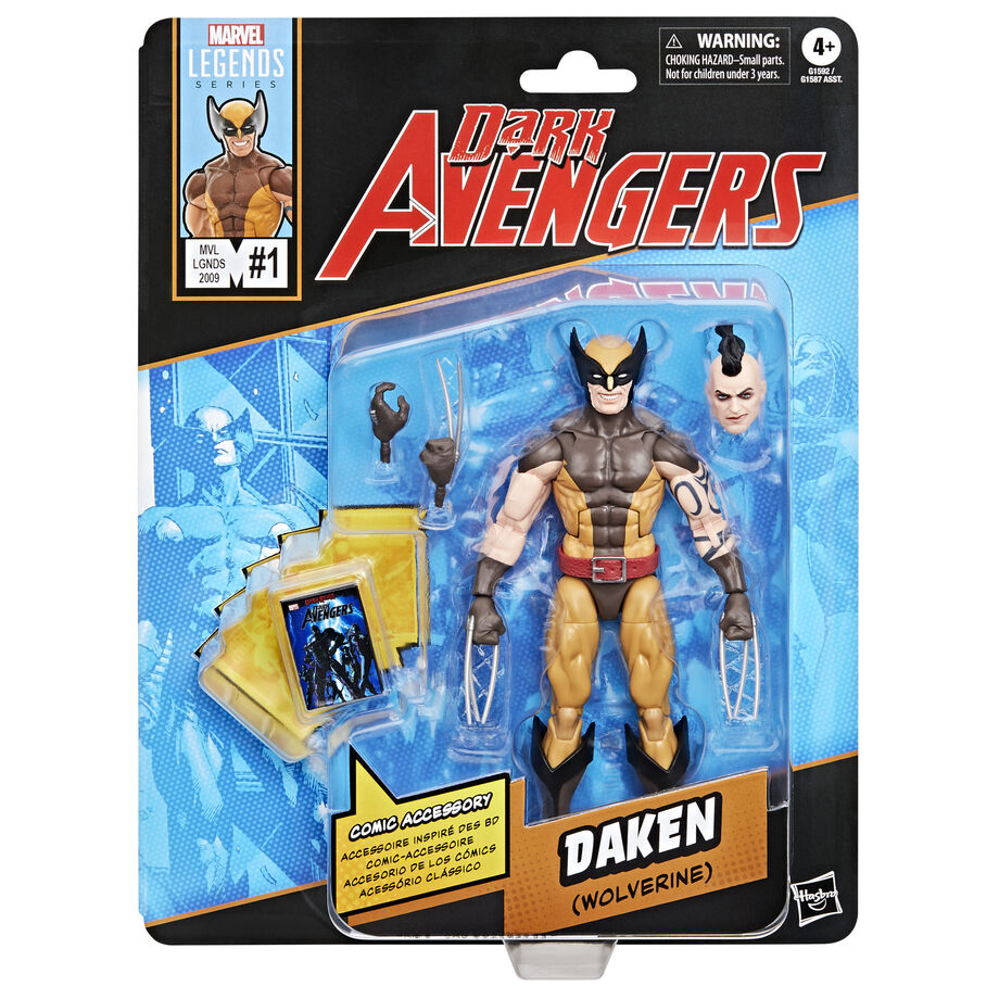 Figurine Marvel Legends Daken Wolverine Dark Avengers en position dynamique de face