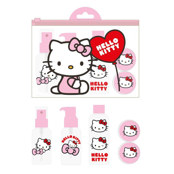 Set de soins personnels Hello Kitty CERDÁ en PVC, dimensions 16x14x3 cm, design coloré et compact.