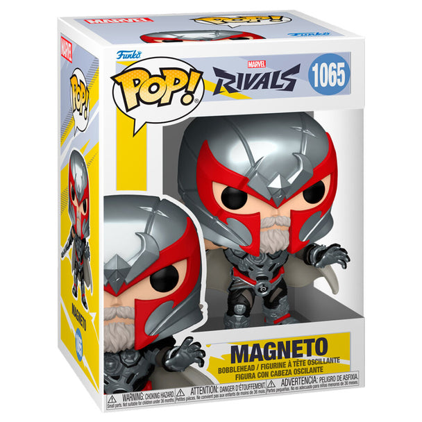 Boîte cadeau originale Funko contenant la figurine Magneto POP Marvel Rivals, idéale pour collectionneurs